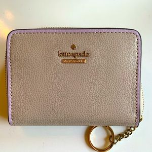 Kate spade compact zip wallet with key ring